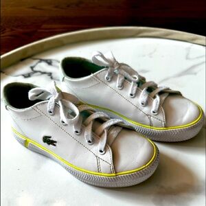 Lacoste 🇫🇷 White Boys Sneakers Size 12 French designer